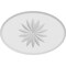 Ekena Millwork Standard Dalton Flower Rosette With Rounded Edge, 6"W x 4"H x 3/4"P ROSP060X040X075DAL11 - alternate 3
